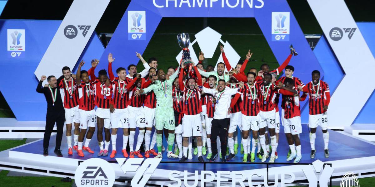 AC Milan se corona como el campeón de la Supercopa de Italia tras agónica remontada sobre el Inter.