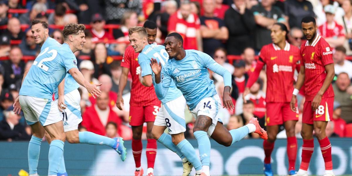 Nottingham Forest venció al Liverpool, después de 55 años en Anfield por la Premier League