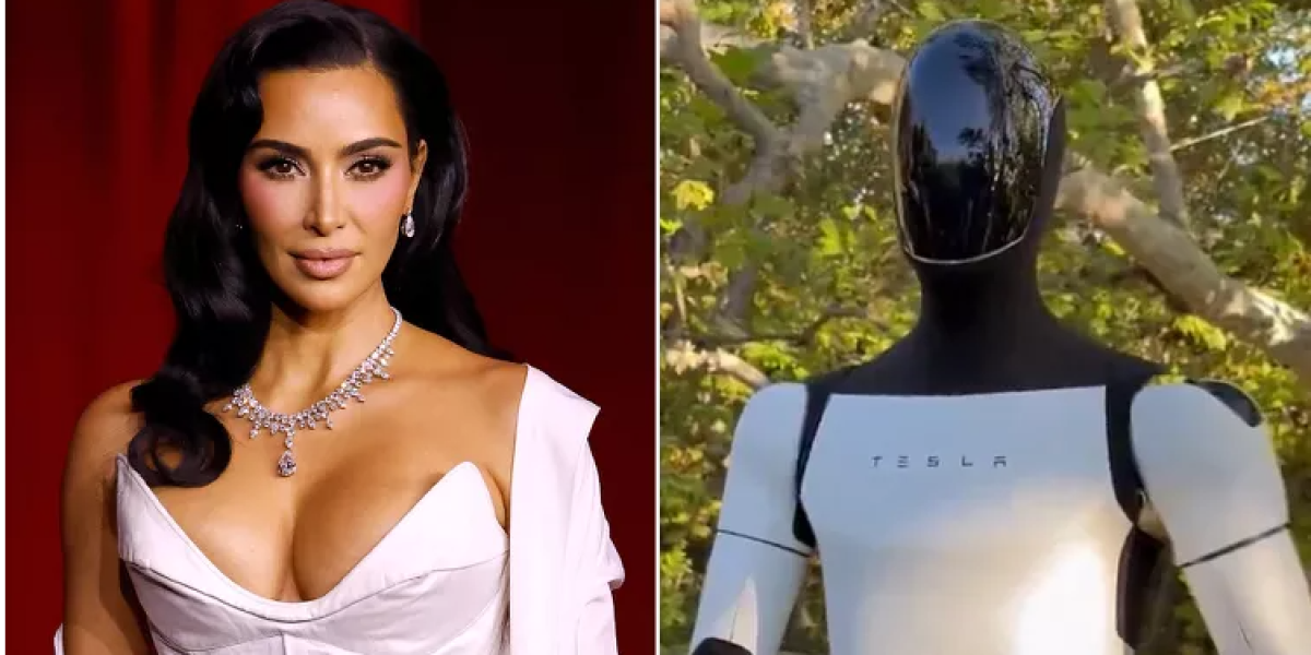 Kim Kardashian muestra su amor por un robot Tesla de 20 000 euros