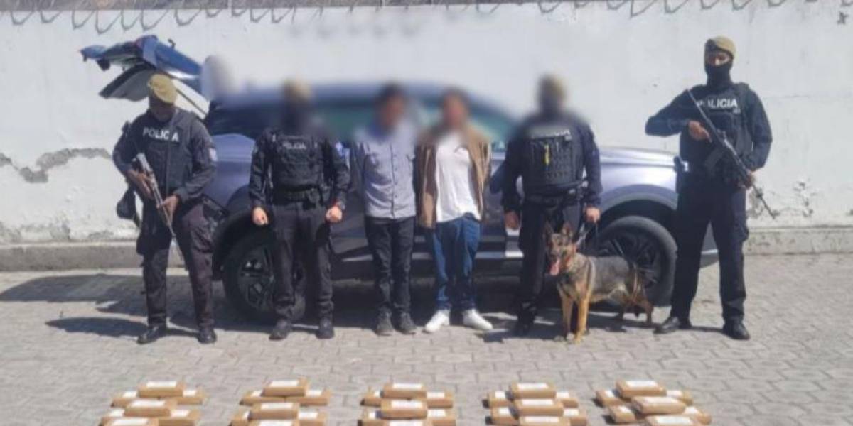 Imbabura: en un auto se ocultaban cerca de un millón de dosis de cocaína