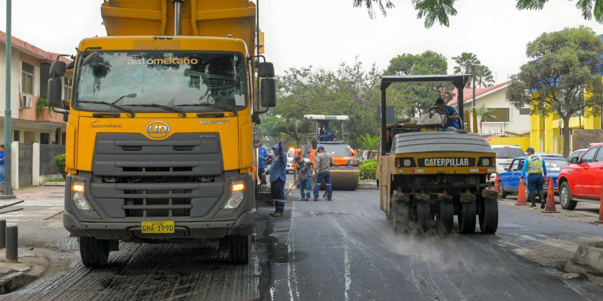 Se inician trabajos de reparación de vías en Guayaquil: en estos puntos habrá cierres parciales