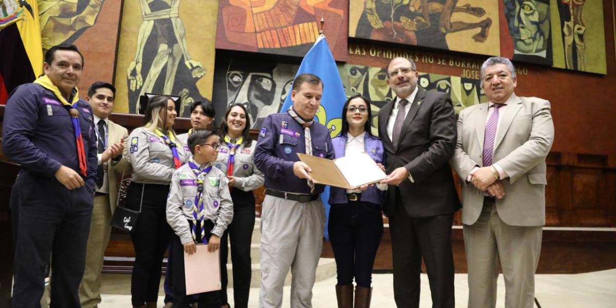 La Asociación de Scouts del Ecuador recibió un reconocimiento por parte de la Asamblea Nacional