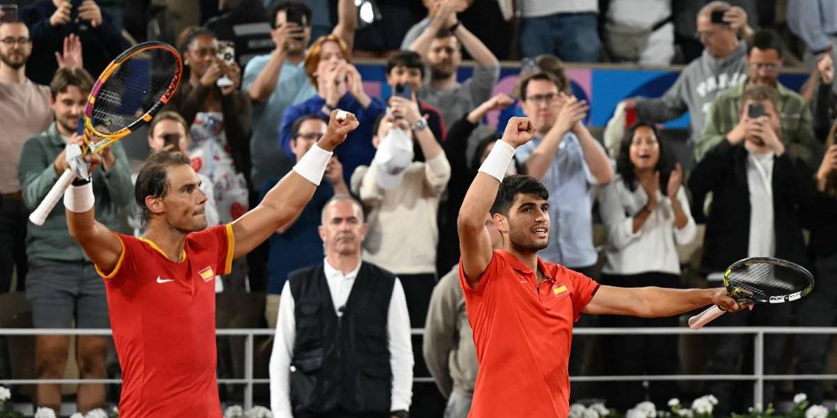 Carlos Alcaraz y Rafael Nadal superan la primera ronda de dobles en los Juegos Olímpicos de París 2024