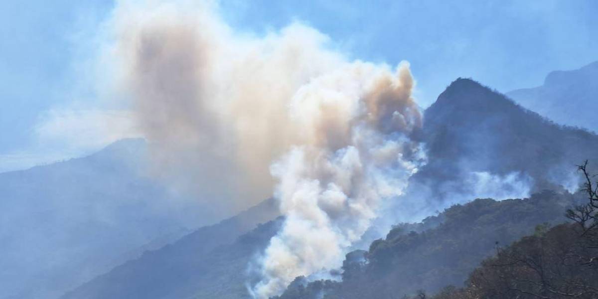 El incendio forestal en Sigchos, Cotopaxi, lleva activo 23 días y ya consume 1 500 hectáreas de vegetación