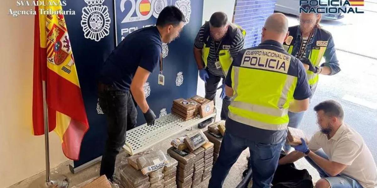 408 kilos de cocaína llegaron a España en dos contenedores provenientes de Ecuador