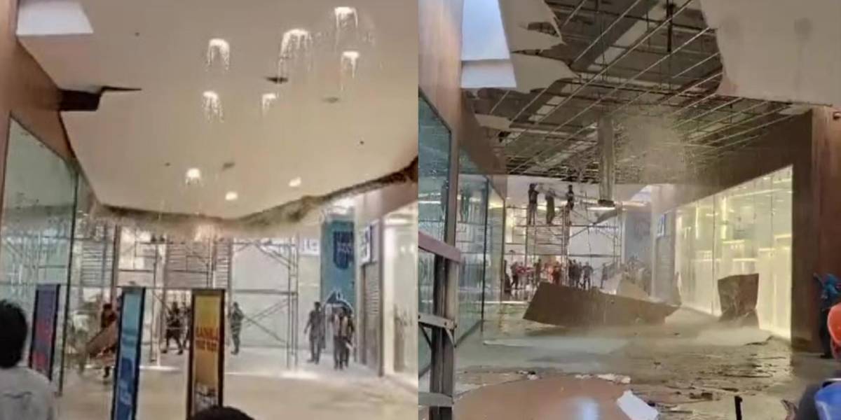 El tumbado de un centro comercial de Machala se desplomó a dos días de su inauguración