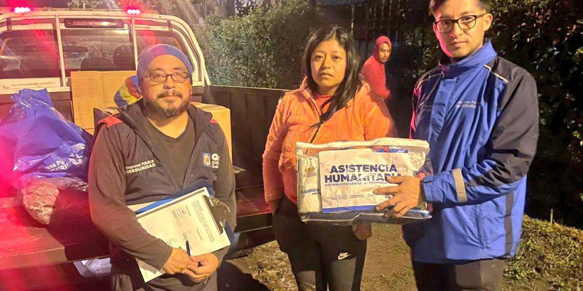 Quito: los damnificados de las lluvias recibieron kits de ayuda humanitaria del Municipio
