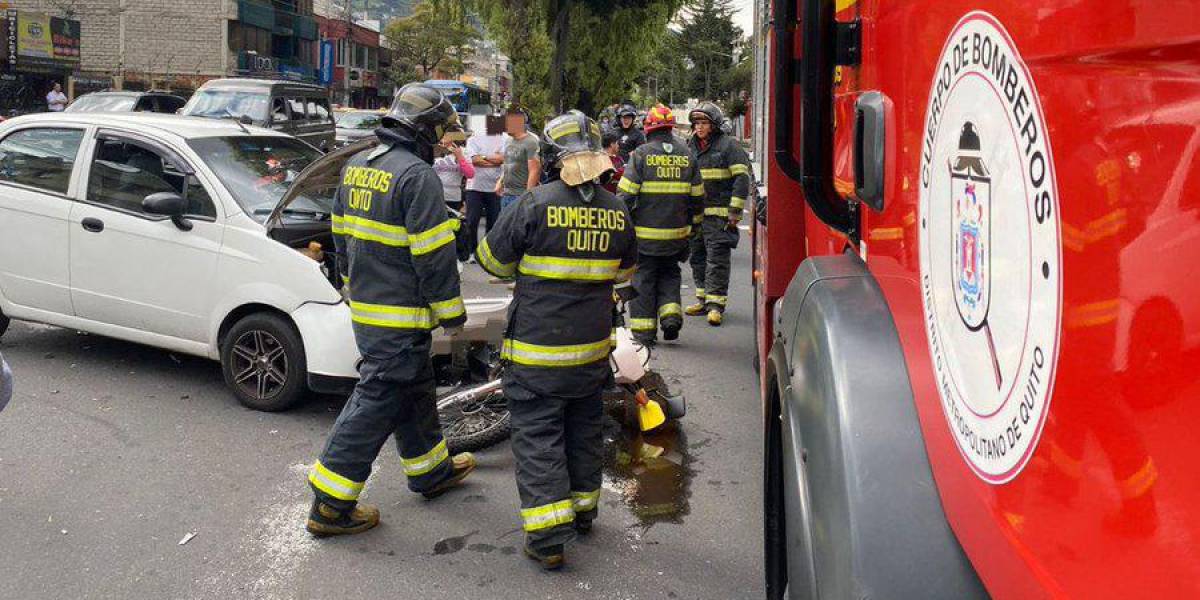 Quito: siniestro de tránsito dejó dos heridos en el sur