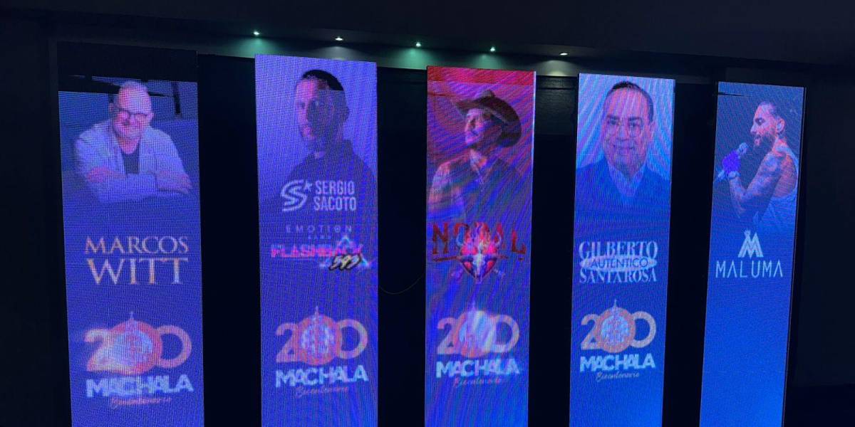 Maluma, Marcos Witt, Gilberto Santa Rosa y Nodal: artistas confirmados en las fiestas de Machala