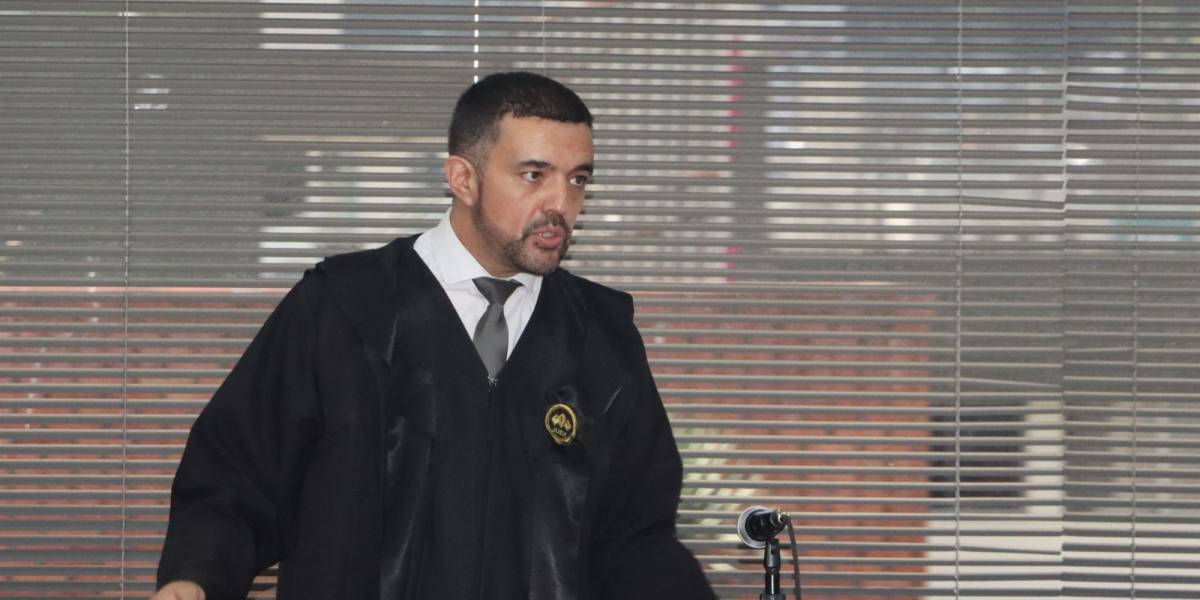 Juez Felipe Córdova en una audiencia.