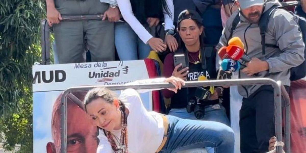 Una periodista de un medio ecuatoriano fue acusada de fomentar el odio en Venezuela por cubrir la marcha de la oposición