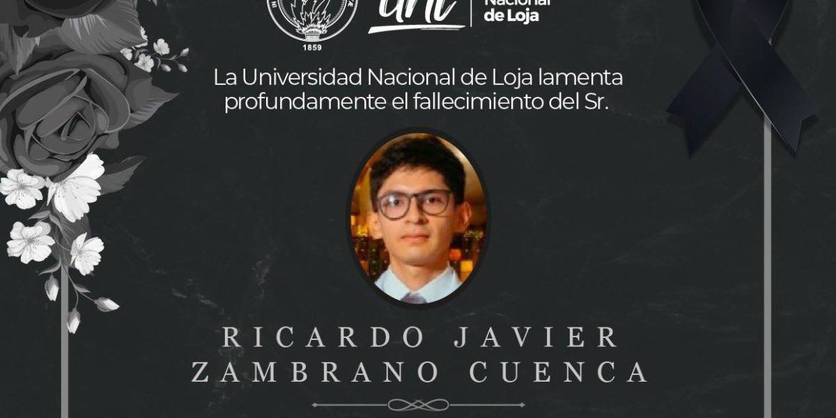 La Universidad Nacional de Loja confirmó la muerte del estudiante de medicina reportado como desaparecido