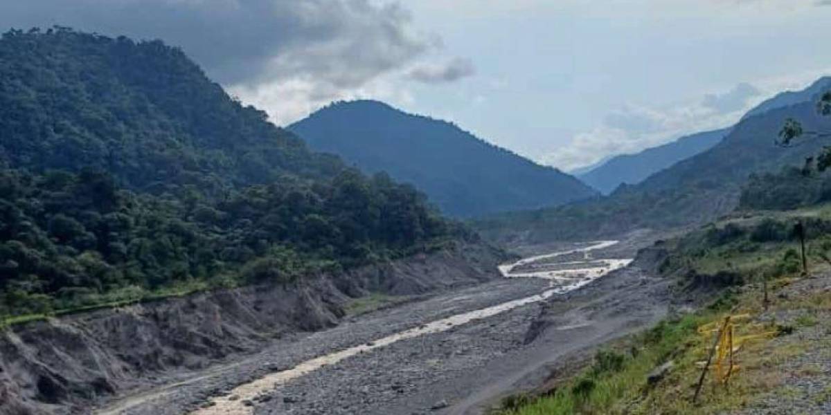 El río Coca luce como un arroyo, por falta de lluvias, este 13 de noviembre