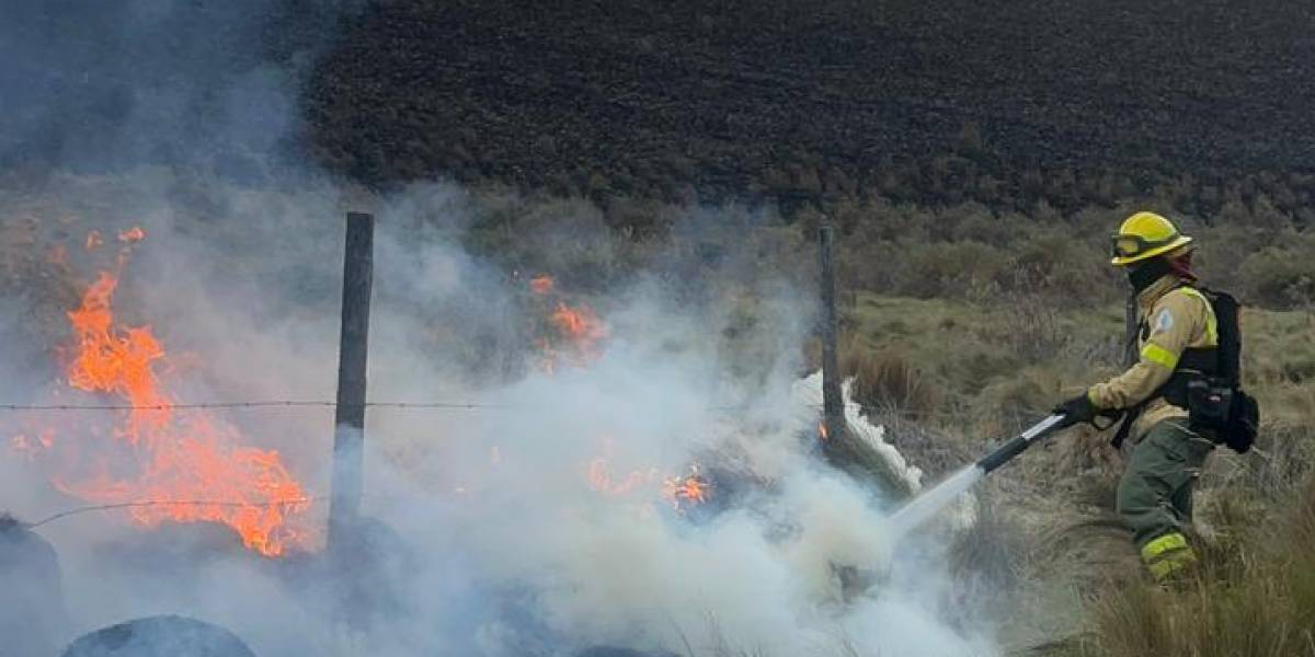 El incendio en el Antisana se controló en su totalidad