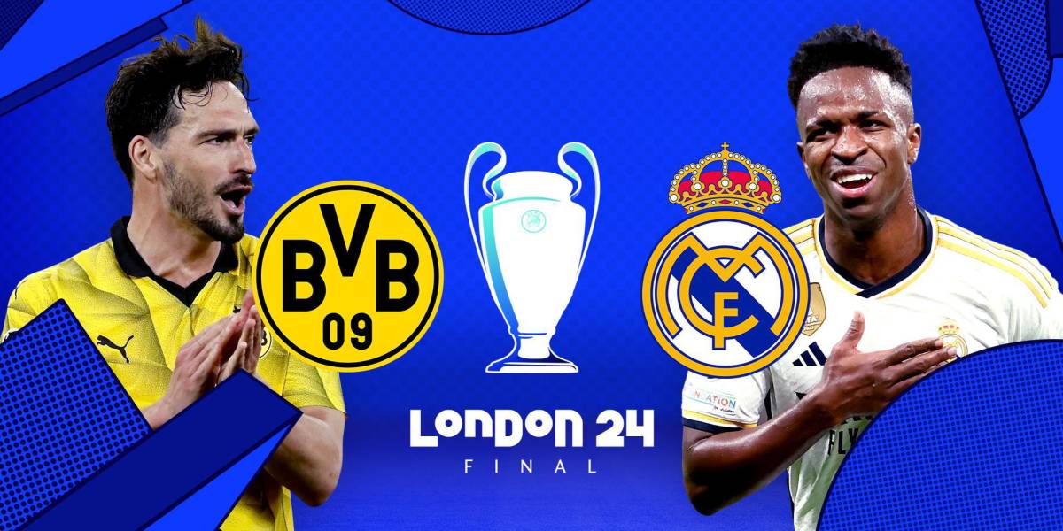 Hora, fecha y canales para ver la final de la Champions League entre el Borussia Dortmund vs. Real Madrid
