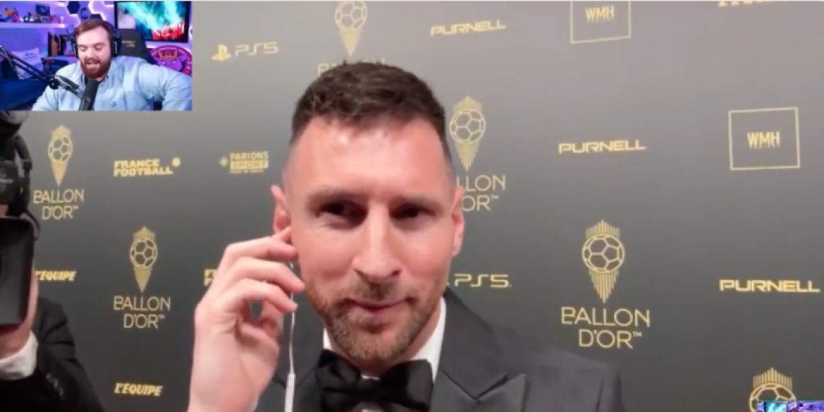 El reproche de Lionel Messi a Ibai Llanos en la gala del Balón de Oro