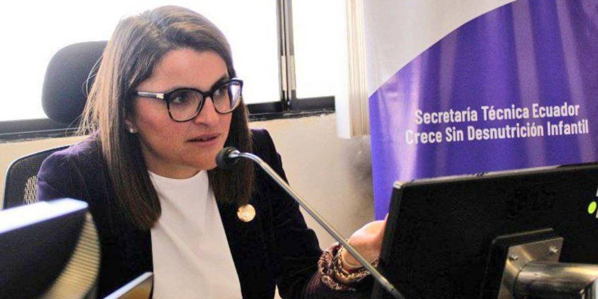 María José Pinto, fórmula presidencial de Noboa, renuncia a la Secretaría Ecuador Crece sin Desnutrición Infantil