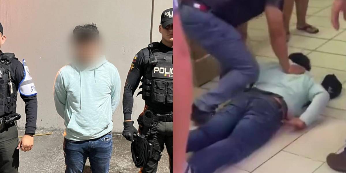 Un hombre armado fue capturado en un centro comercial del norte de Guayaquil