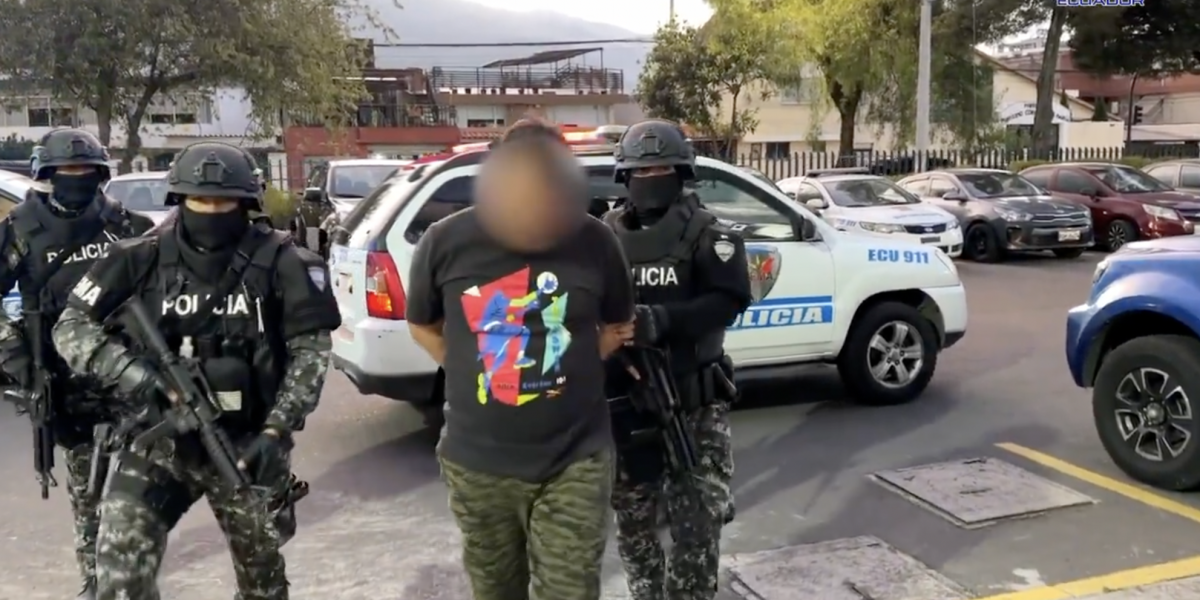 La Policía capturó a alias Trompudo Guillo, jefe de los sicarios de Los Pepes, en el sur de Quito