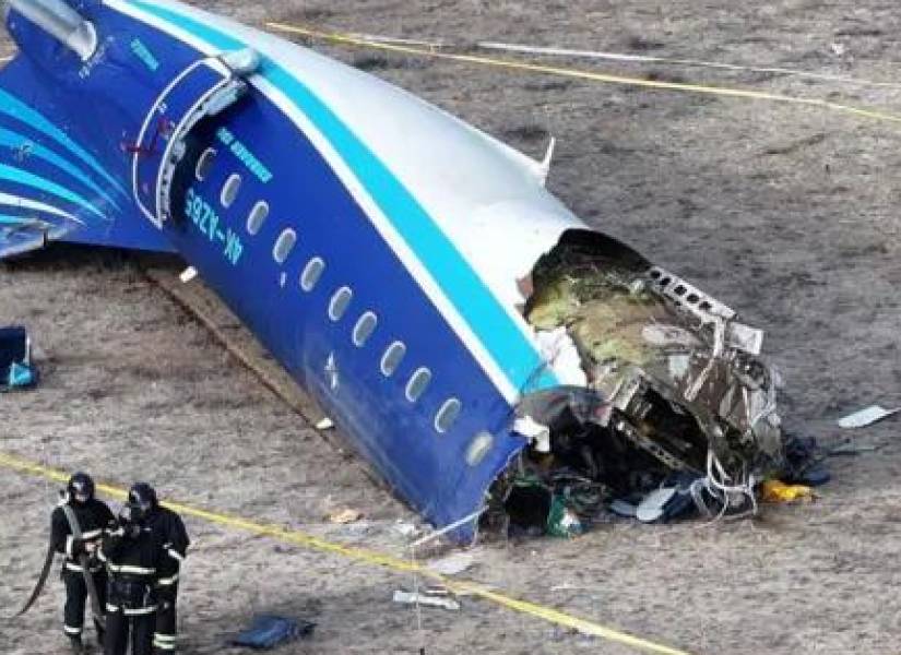 Imagen del accidente aéreo.