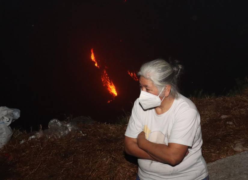 Quito, martes 24 de septiembre del 2024 Incendio Quito, vista del sector de Guapulo.