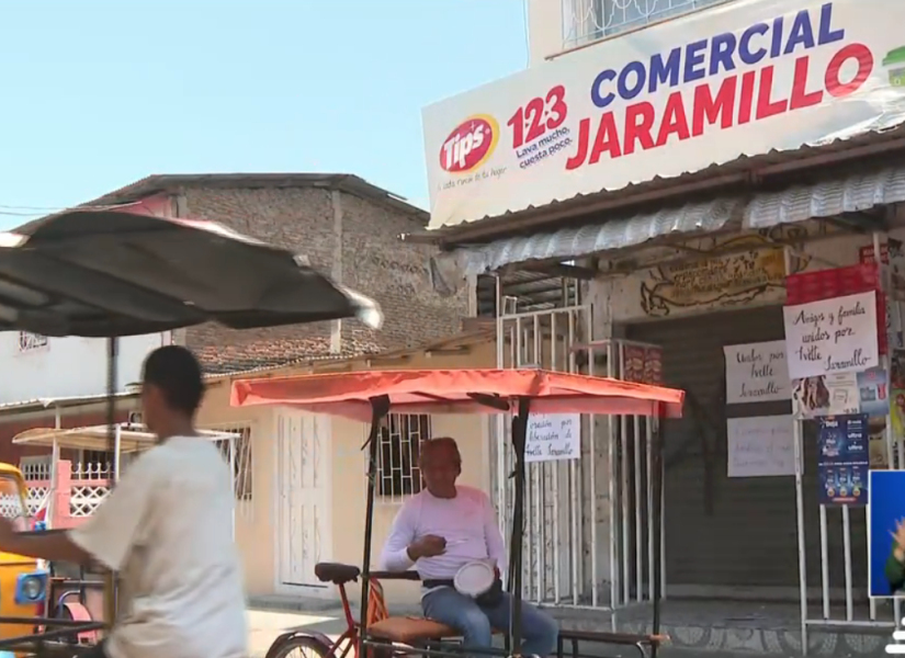 Imagen del comercial Jaramillo, en el sector de Cristo del Consuelo de Guayaquil, donde fue secuestrado la hija de un comerciante el viernes 18 de octubre del 2024.