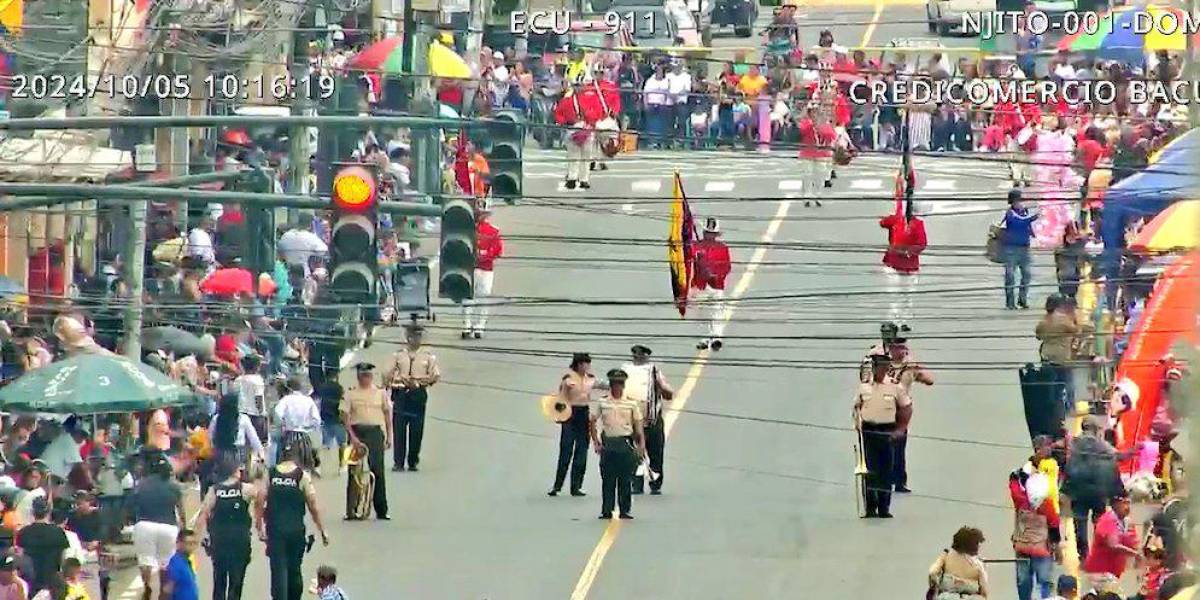 Un operativo policial interrumpió desfile por la cantonización de Naranjito, en Guayas