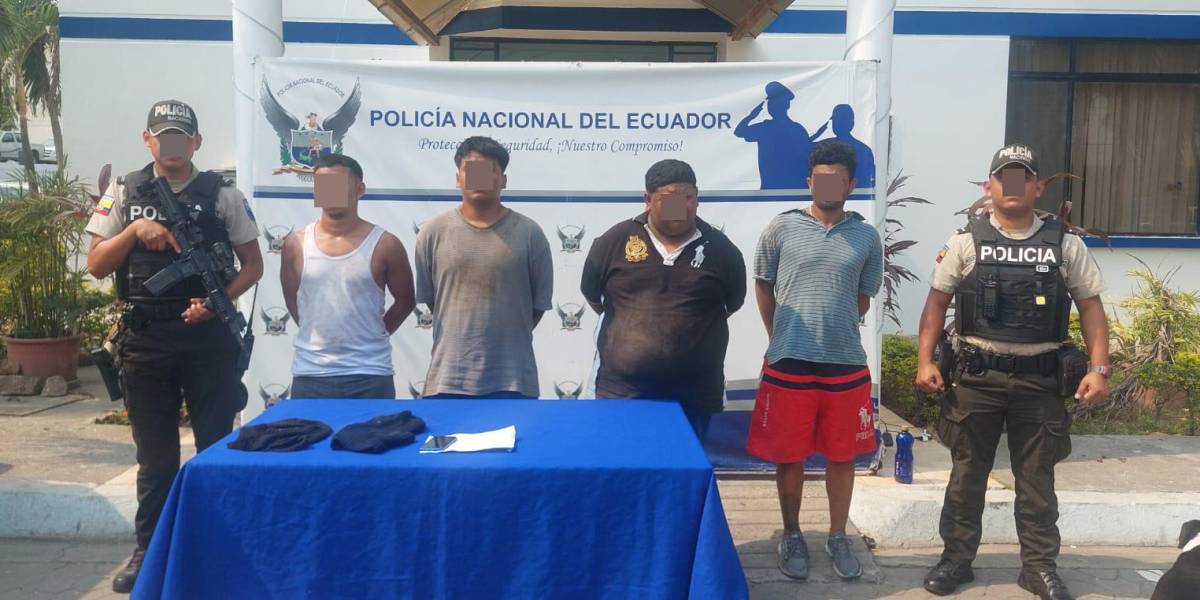 Guayaquil | Cuatro sujetos son detenidos por intentar secuestrar a dos comerciantes en la Vía a Daule