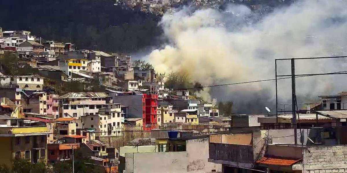 Incendios en Quito: las emergencias se reportan en las faldas del Ilaló, el Playón de La Marín y el barrio La Luz