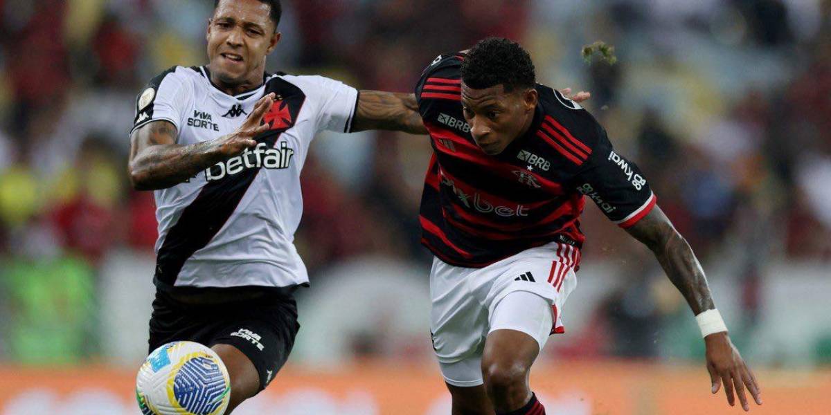 Gonzalo Plata tuvo un agridulce debut en el empate del Flamengo ante Vasco da Gama