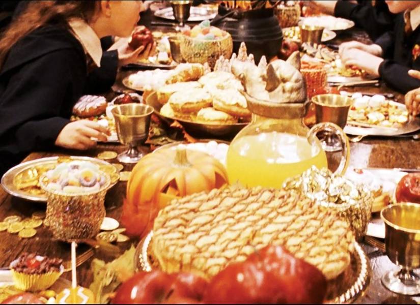 Imagen de archivo de las comidas en la película de Harry Potter.