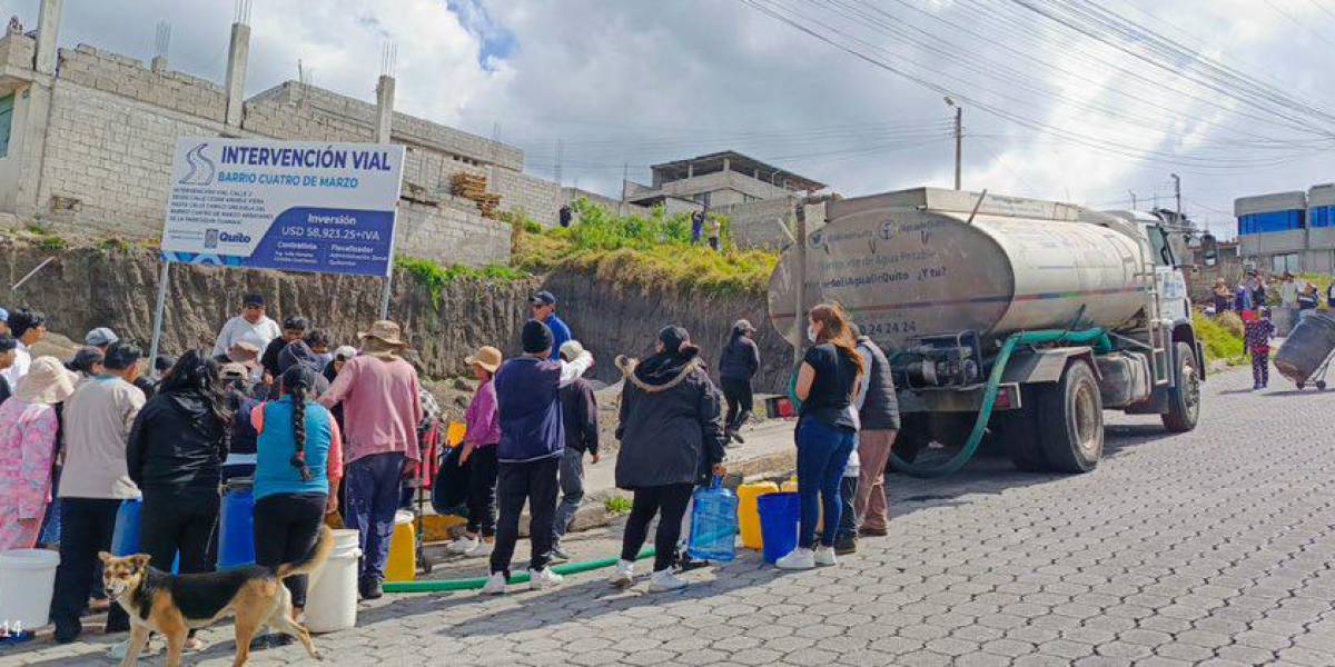 El Municipio de Quito confirma cortes de agua preventivos desde el 13 de noviembre