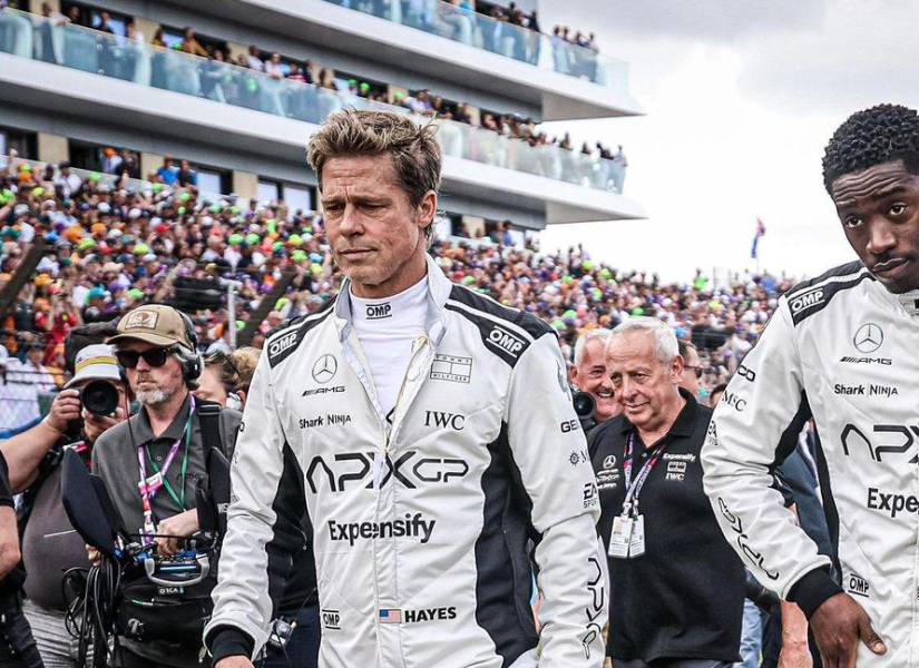 Brad Pitt en el rodaje de su próxima película F1