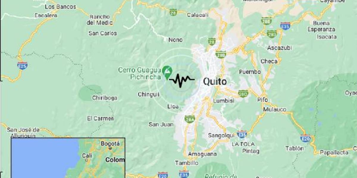 Un sismo de magnitud 2,1 tuvo su epicentro a 10 km de Quito