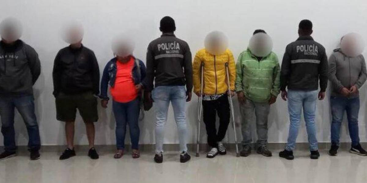 Siete presuntos integrantes de Los Lobos fueron aprehendidos durante un operativo en Quito
