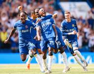 Moisés Caicedo celebra su primer gol con el Chelsea ante el Bournemouth