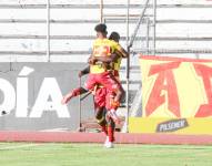 Luis Cano celebra su gol contra Imbabura por la fecha 15 de la Liga Pro