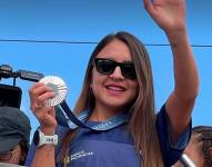 Glenda Morejón, medallista de plata ecuatoriana.