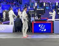 Andrés Torres participó en la prueba de esgrima en el pentatlón moderno en los Juegos Olímpicos de París 2024