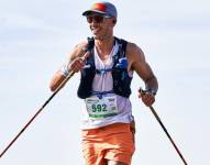 El atleta argentino, Mariano Ontañón, en la carrera de Ultra Montseny