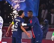 El ecuatoriano Willian Pacho en el partido entre el PSG contra el Olympique de Lyon