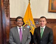 Luis Alberto Jaramillo en una foto con Daniel Noboa.