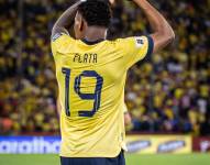 Gonzalo Plata celebra uno de los goles anotados a Bolivia por las Eliminatorias Sudamericanas