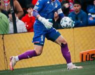 El portero Hernán Galíndez en un partido con Huracán por la Liga Argentina