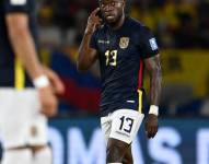 Enner Valencia celebra su gol contra Colombia por las Eliminatorias Sudamericanas