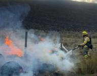 47 bomberos acudieron hasta la zona de la emergencia.