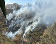 La zona afectada en Carcelén, norte de Quito.