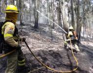 Un incendio en La Forestal, al sur de Quito, fue controlado por los casacas rojas.