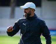 Walter Minella en un entrenamiento con Liga de Quito