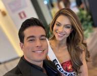 Fotografía publicada por el actor Danilo Carrera junto a la Miss Universo Ecuador, Mara Topic